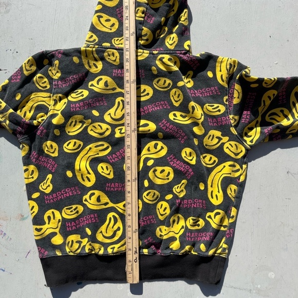 Men's Wesc Paradise Hoodie Multicolor Happy Face Logo S Pocket Streetwear Art - Picture 13 of 14